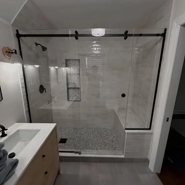 Sliding glass shower door